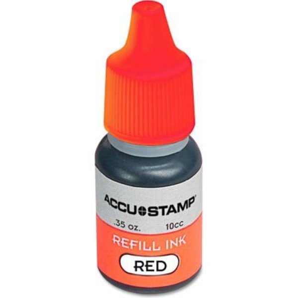 Cosco COSCO ACCU-STAMP Gel Ink Refill, Red, 0.35 oz. Bottle 90683